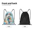 thumbnail image 5 of Kdxio A Funny Little Dalmatian Puppy Print Drawstring Backpack Bag,Waterproof Draw String Back Sack, Gym Drawstring Bags Swim Bag For Unisex, 5 of 9