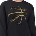 thumbnail image 3 of Women's G-III 4Her by Carl Banks Black Oklahoma City Thunder Metallic Print Basketball Sketch Fleece Sweatshirt, 3 of 3