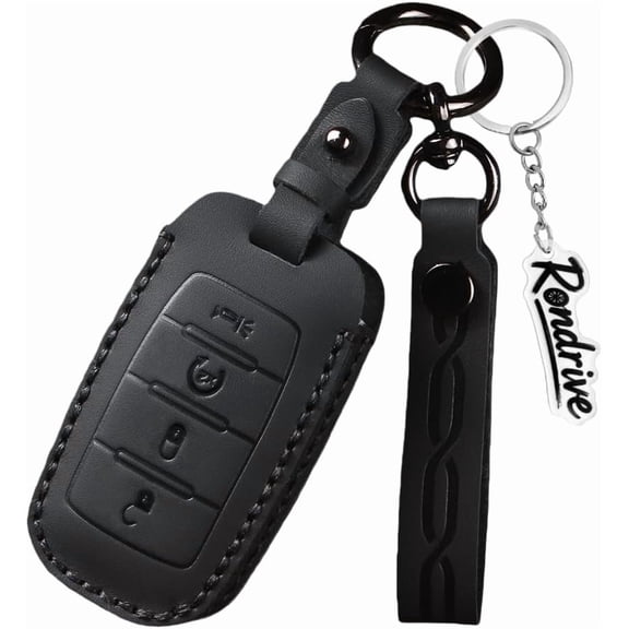Key Fob Cover Compatible with Fit for RAM 1500 2500 3500 4500 5500 Keychain Case Holder Protector,4-BTN-Black