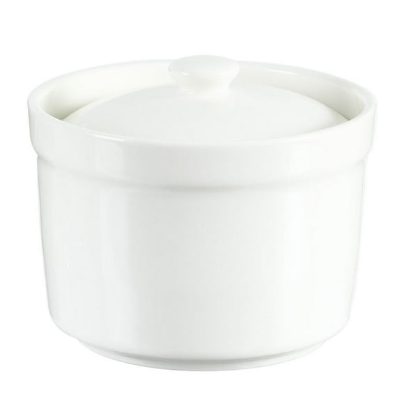 1pc Soup Bowl with Lid Ceramic Stewing Pot Household Exquisite Soup Bowl