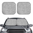 thumbnail image 2 of Haiem GlitterSilver Car Windshield Sun Shade (2 Pieces) Foldable Windshield Sun Shade Car Accessories for Truck SUV Pickup-Small, 2 of 7