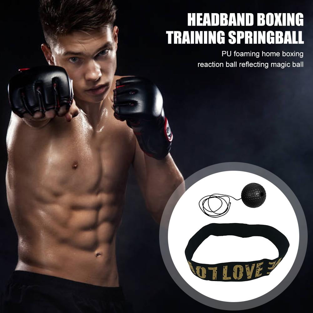 Boxing Reflex Speed Gym Training PU Punch Ball Elastic Headband Set for Boxer 