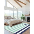 thumbnail image 2 of Blue Anchor Area Rug for Bedroom 5x7 Ft Costal Mint Green White Stripes Background Super Soft fuzzy Throw Rug Non-Slip Fluffy Plush Indoor Floor Carpet for Living Room Nursery Home Decor, 2 of 8