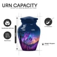 thumbnail image 4 of Yatskia Purple Lavender Grass Mini Funeral Keepsake Urns for Human Ashes Adult Male and Female, Large Funeral Burial Urn for Ashes Adult Dad, (Classic 10 Inch and 3 Inch), 4 of 8