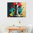 thumbnail image 2 of Orinice  - Abstract | Chess Piece Decor - Chess Poster - King and Queen Chess Art - Chess Board Decor - Chess Poster Print Artwork for Bedroom Office 20x16in, 2 of 6