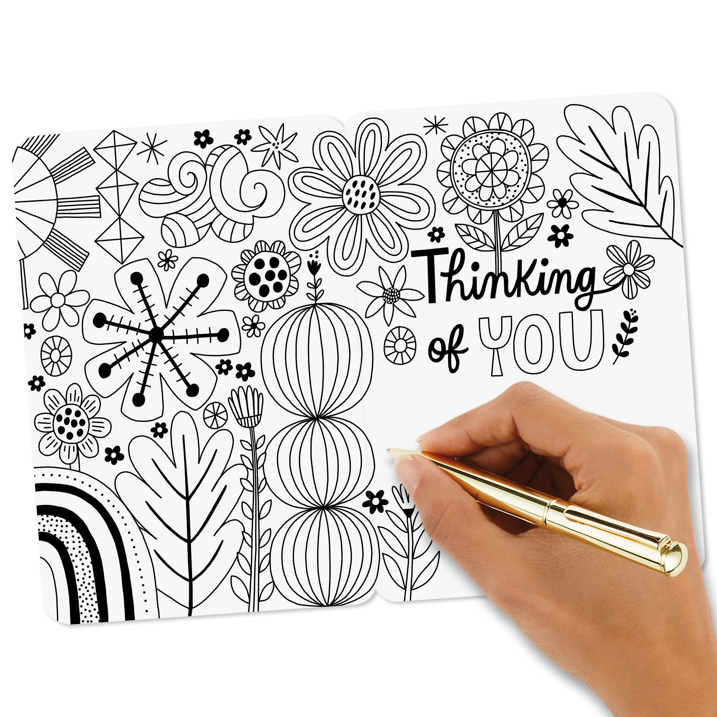 Hallmark Just Because Crayola Coloring Thinking of You Card (Sending Sunshine)