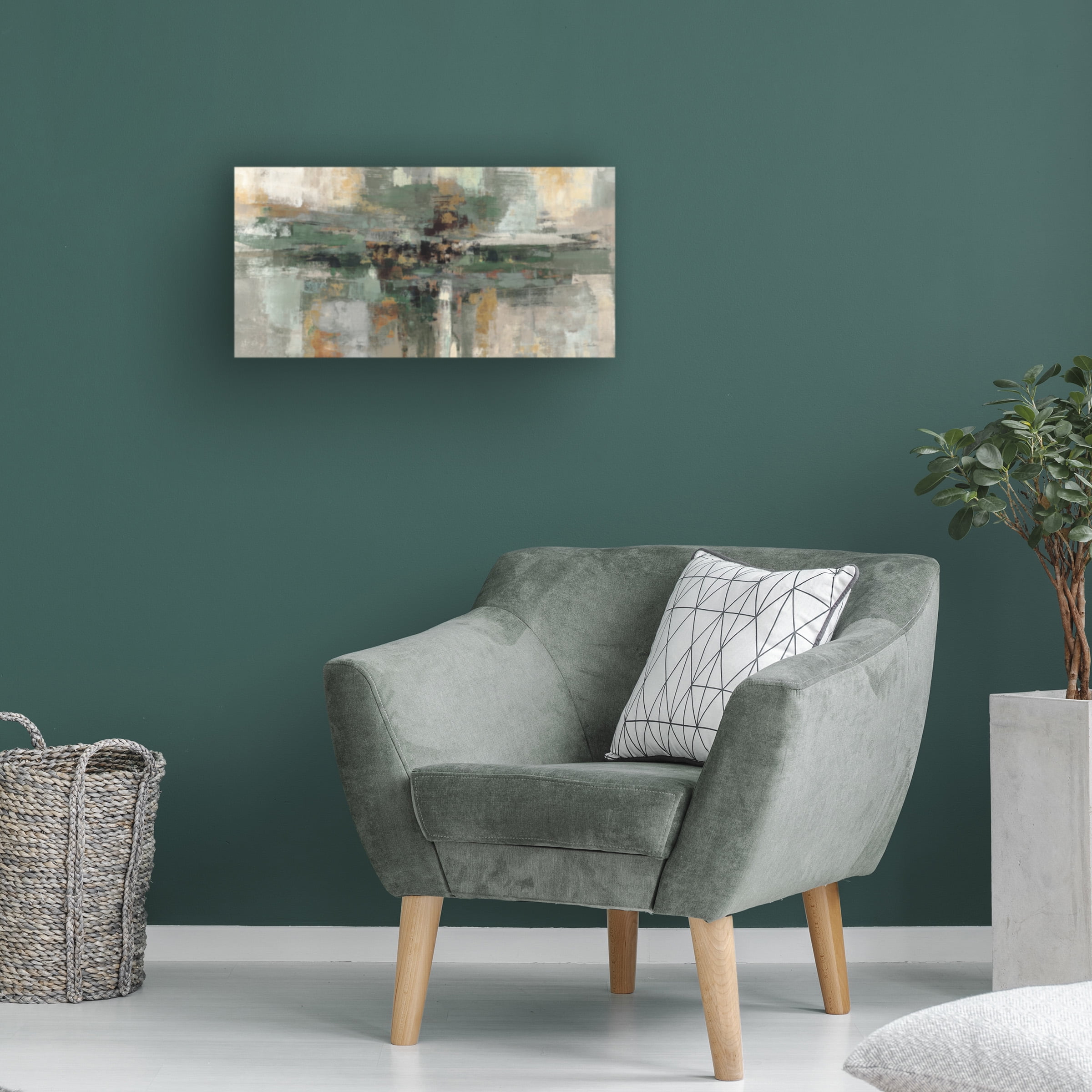 Silvia Vassileva 'Morning Fjord Rifle Green' Canvas Art