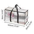 thumbnail image 2 of Unique Bargains 1 Pc Size S Storage Bag Storage Bins 27.01"x11.42"x14.96" Clear PP, 2 of 5
