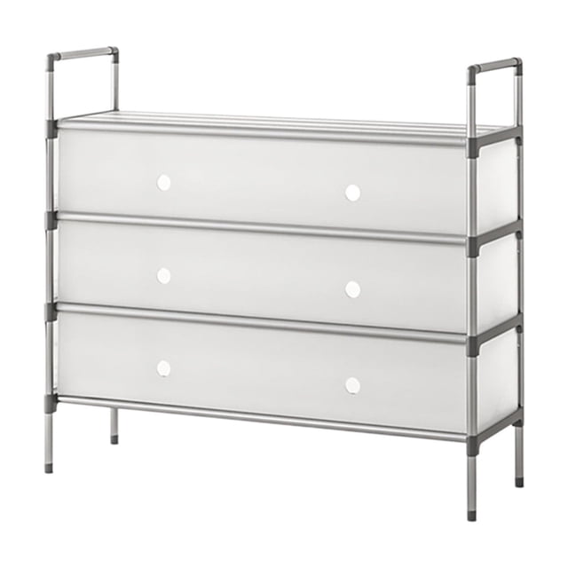 Multi-Tier Stackable Shoe Rack with Metal Frame, Dust-Proof Shoe Organizer Shelf for Closet, Hallway, Entryway, Sturdy Plastic and Steel Structure for Home Use
