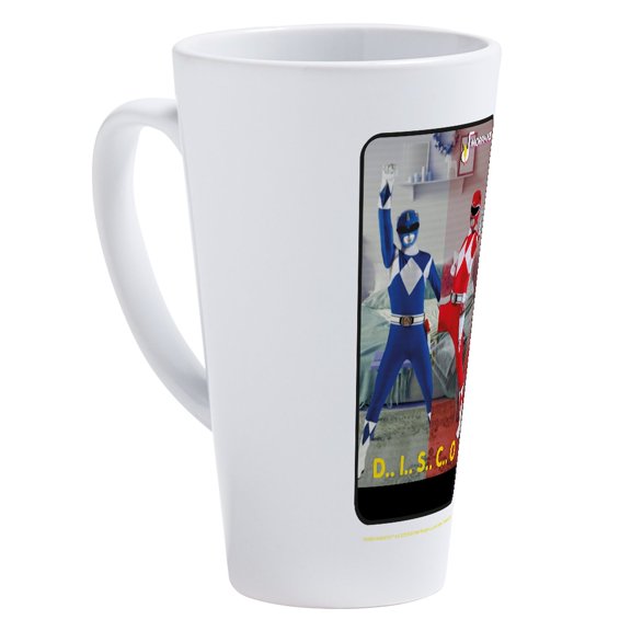 CafePress - Power Rangers Disco - 17 Oz White Ceramic Latte Mug