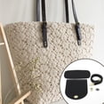 thumbnail image 2 of Qarigey Kit de correas de hombro inferiores para hacer bolsos de cuero PU, suministros para manualidades, hebilla de reparación, regalos para mujeres, Bolsas de mensajero y de hombro Negro, 2 of 6