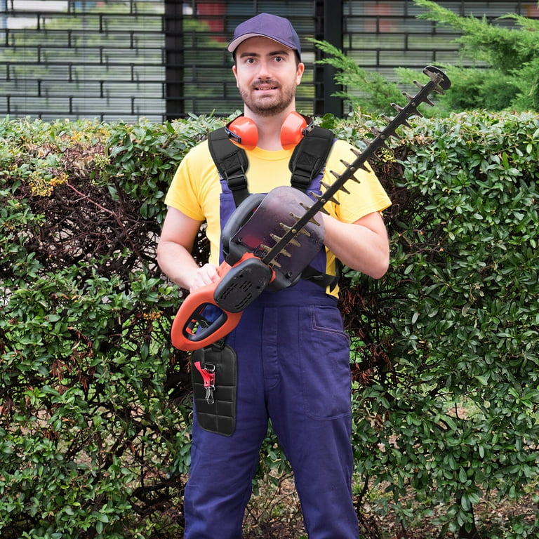 Comfort Double Shoulder Harness Strap Adjustable Nylon Belt for Brush Cutter Lawn Mower Black 21.6x11inch Walmart