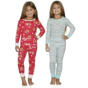 Girls 4 Piece Fancy Cotton Pajamas Sets