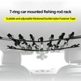 thumbnail image 4 of CSChome Heavy Duty Fishing Pole Holder Car Fishing Rod Holder 1 Pair 7 Loop Adjustable Heavy Duty Auto Vehicle SUV Truck Wagons Fishing Pole Rack Belt Storage Fixing, 4 of 7