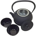 thumbnail image 3 of CUISILAND 27oz Hobnail Cast Iron Teapot Set with 2 Cups - Black, 3 of 4