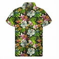thumbnail image 5 of Camisa hawaiana con estampado 3D de palmeras tropicales para hombre, camisas con botones de frutas y plantas, blusa hawaiana de manga corta con solapa de gran tamaño para verano y playa, 5 of 5
