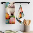 thumbnail image 3 of Easter Rabbits, Kitchen Towel Dish Cloths Set of 3, Microfiber Soft Kitchen Hand Towels, Easter Bunny Egg Watercolor Floral Absorbent Quick Drying Dishcloths 18 x 28 Inches, 3 of 8