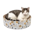 thumbnail image 3 of Kitty City Durable Cat Face Print Corrugated Cardboard Cat Scratching Pad Bed, Multicolor, 3 of 7