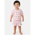 thumbnail image 2 of Strawberry Shortcake Baby Girls Textured Knit Top and Ruffle Shorts Set, 2-Piece, Sizes 0M-24M, 2 of 8