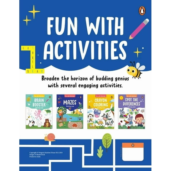 Fun with Activities Pack (4 Books Pack): A Set of 4 Fun and Interactive Activity Books for Preschool Kids, Toddlers Book, (Paperback)