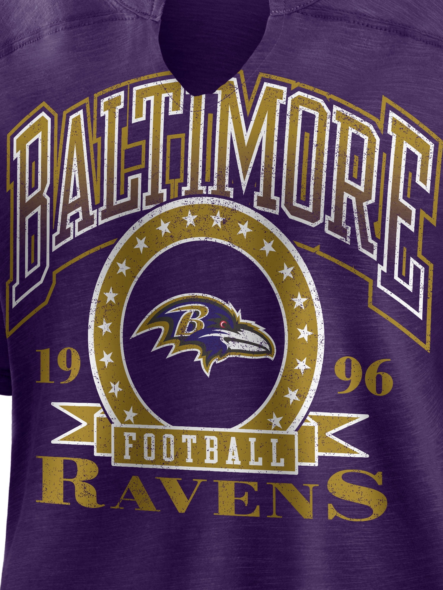 NFL Baltimore Ravens Women's Cotton Purple Short Sleeve T-Shirt