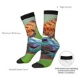 thumbnail image 4 of Rateoe Butterfly Landing On Head Dumpy Frog for Women Casual Calf Socks - Cute Crew Socks - Thin Soft Above Ankle Socks Size 5-11, 4 of 6