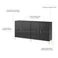 thumbnail image 3 of Bush Furniture Soho Low Storage Cabinet with Doors - Set of 2 in Black, 3 of 10