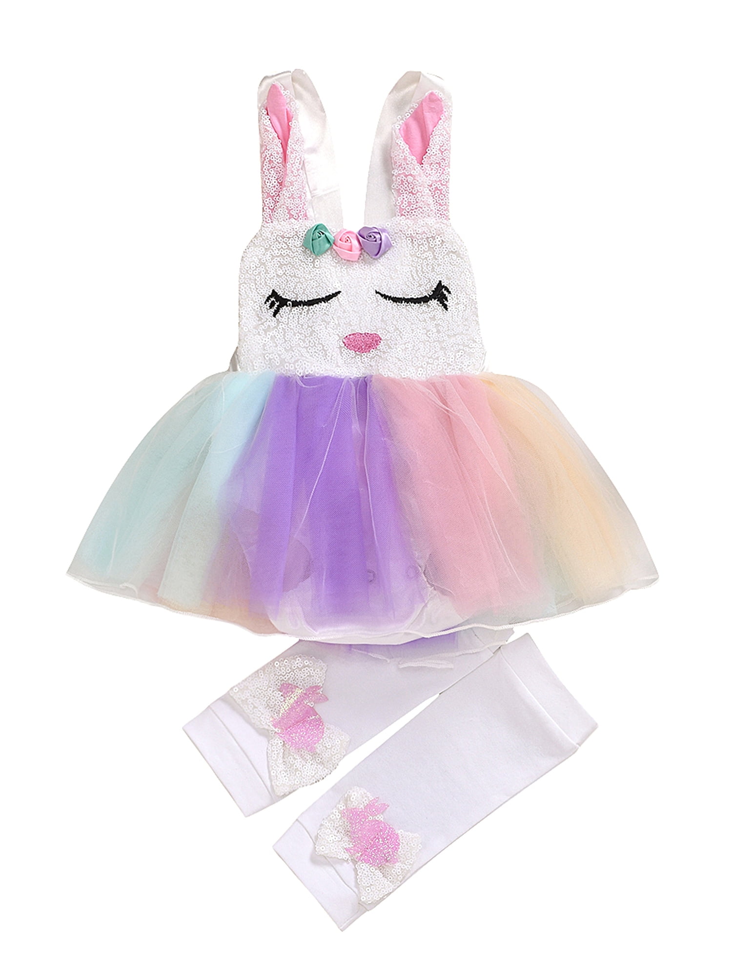 Livingsenburg - Fashion Cute Baby Girls Newborn Easter Bunny Outfit Princess Party Tutu Romper ...