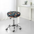thumbnail image 7 of Goofa Colorful Mushrooms Printed Stool Covers Round, Waterproof Round Bar Stool Covers Anti-Slip Round Bar Stool Seat Cover with Elastic Bands Durable -13 inch, 7 of 7