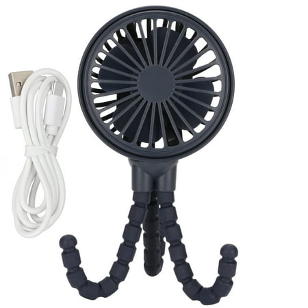 

Portable Fan Rechargeable 3 Gears ABS Desktop Fan For Bedroom For Camping Dark Blue