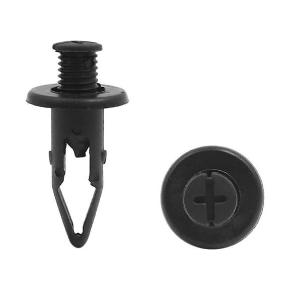 Unique Bargains Car Black Plastic Expansion Screw Clip Push in Type Rivet Fixed Mudguard 50pcs