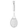 18K White Gold Tennis Racquets Pendant - 66 mm