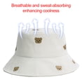 thumbnail image 3 of Sombrero de verano con circunferencia de 54-58 cm, sombrero de pescador con oso bordado para mujer, sombrero para lavabo, sombrero protector solar para exteriores, 3 of 5
