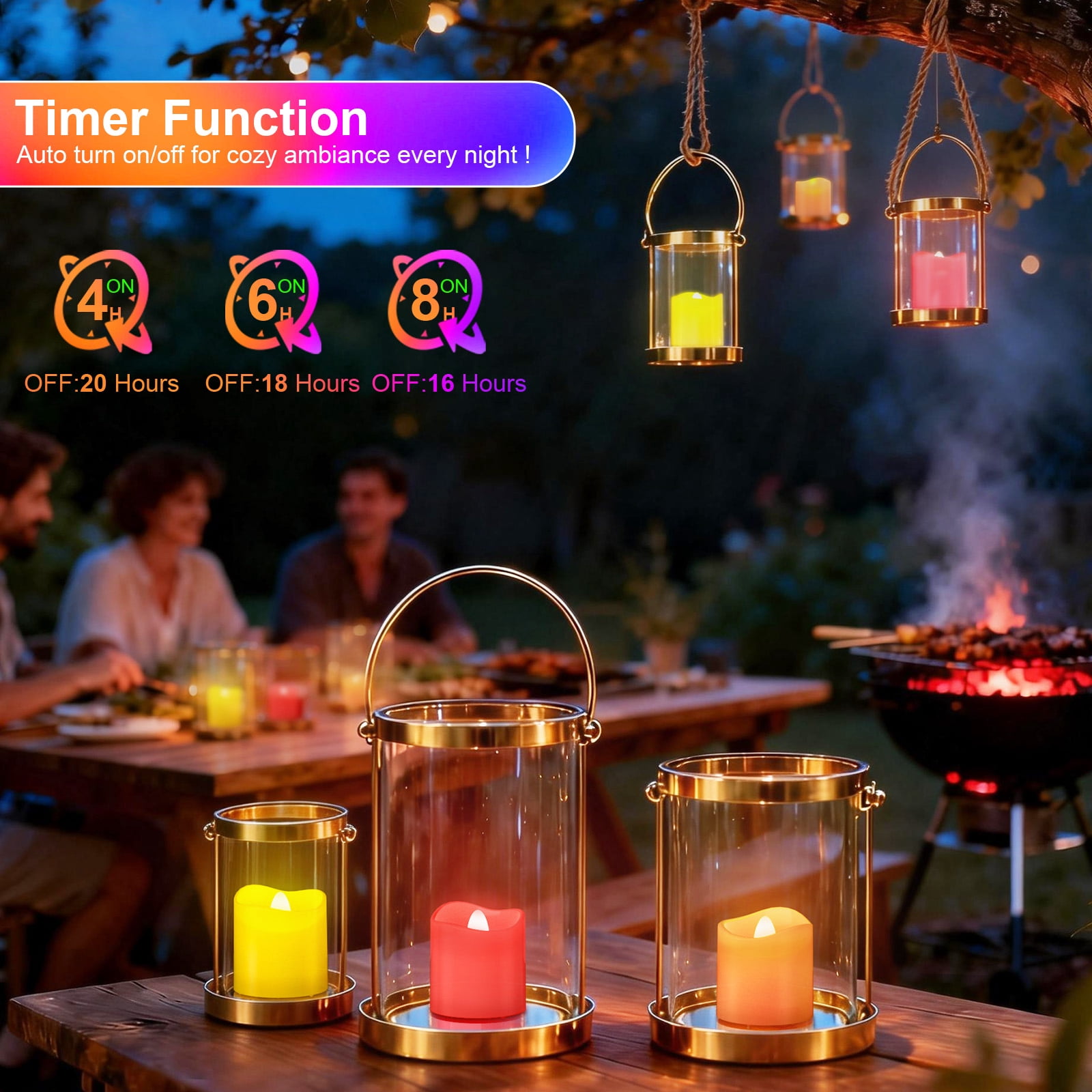 PChero Rechargeable Tea Lights 9-Color Changing with Remote Timer& Charging Base, 12pcs LED Electric Tealights Battery Operated, Flameless Votives Candles for Table Christmas Holiday Home Decor, 1.57