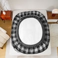 thumbnail image 6 of Homewish Rustic Moose Deer Twin Sheet Sets for Adult, Grey Wooden Plank Twin Fitted Sheet, Vintage Checkered Buffalo Flat Sheet, Breathable Home Decor, 3-Piece, 6 of 8