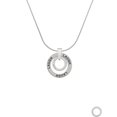 thumbnail image 2 of Delight Jewelry Silvertone Not All Angels Have Wings Eternity Ring Laugh Ring Charm Necklace, 18", 2 of 4