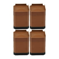4 Pieces Bed Furniture Risers Desk Lifts Leg Extenders Stackable Square Design for Dorm Room Tables Chairs Beds