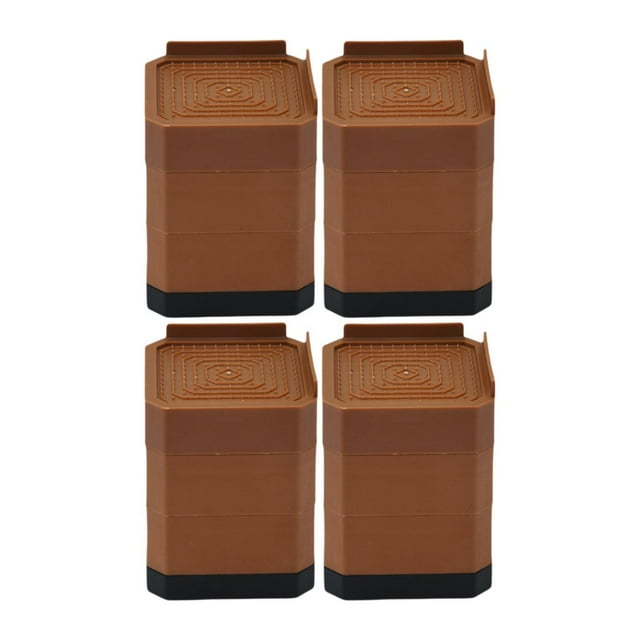 GROWTH TANK 4 Pieces Anti Vibration Pads Square Furniture Leg Risers for Table Chair Bed 3 layer