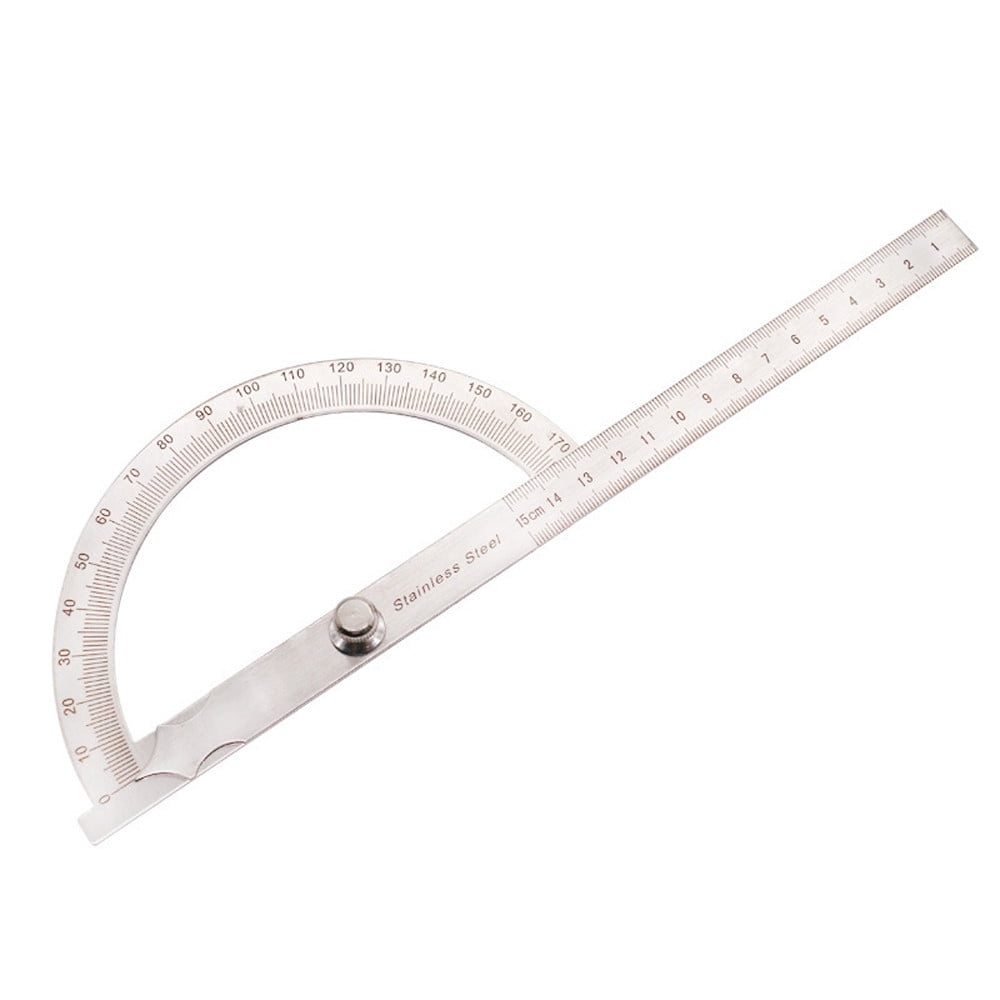 Siaonvr Detachable Stainless Steel Round Head Rotary Protractor Angle