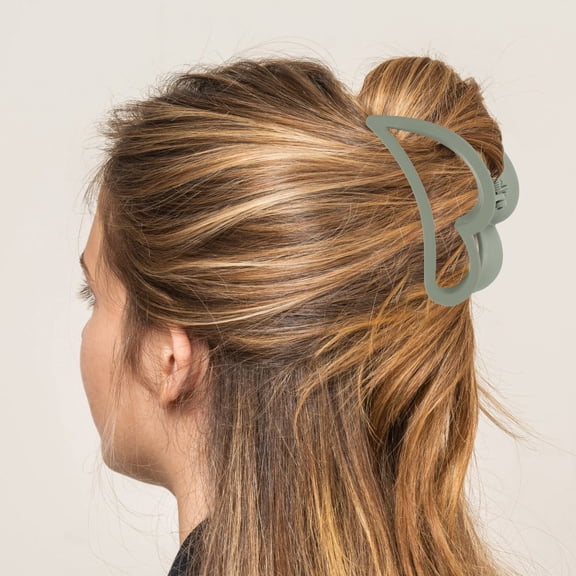 ELAYARD 3Pcs Oversized Hair Clips for Women Claw Clip Pack Heart Shape Pink