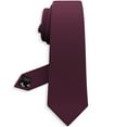 thumbnail image 1 of Maroon Red Tie Premium Mens Wide Marsala Oxford Matt Necktie Tuxedo Merlot Color Dark Red Wine Corbatas (Burgundy, Wide 3.35"), 1 of 6