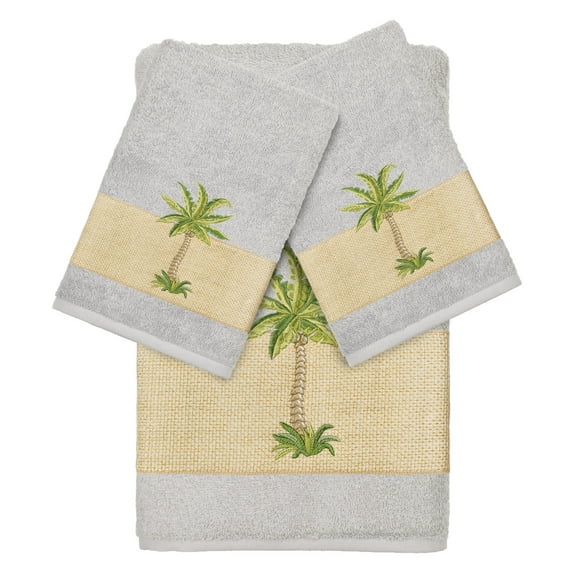 Linum Home Textiles Colton Embellished Turkish Cotton Towel Set