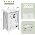 thumbnail image 3 of CazToi 30 Inch Bathroom Vanity with Ceramic Sink Modern Freestanding Cabinet 2 Doors & Storage Drawer Waterproof, 3 of 8