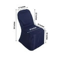 thumbnail image 3 of Efavormart 10PCS Round Top Navy Blue Polyester Banquet Chair Covers Linen Dinning Chair slipcover For Wedding Party Event Catering, 3 of 11