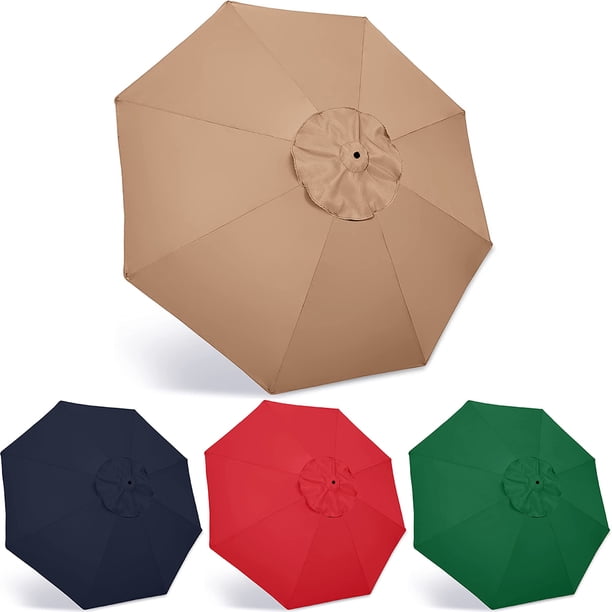 KISPATTI 9ft Patio Umbrella Replacement Canopy Market Umbrella Top