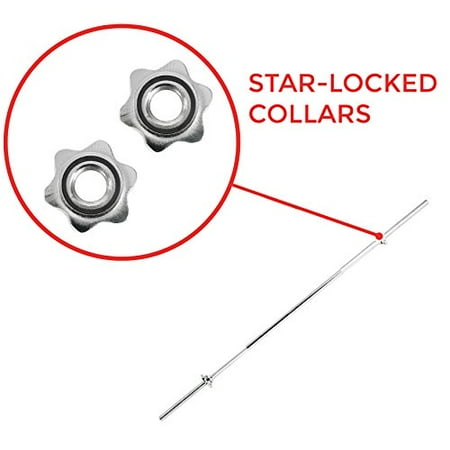 Sunny Health & Fitness 60 in Threaded Chrome Barbell Bar