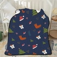 thumbnail image 2 of KBODIU 75*100cm Christmas Flannel Print Blanket Office Nap Blanket Cover Blanket Conditioning Blanket Sofa Blanket, 2 of 2