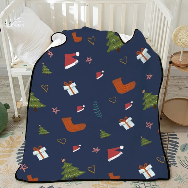 Puntoco 75*100Cm Christmas Flannel Print Blanket office Nap Blanket Cover Blanket Conditioning Blanket Sofa Blanket