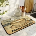 thumbnail image 3 of Coffee Mat, Coffee Mug Vintage Design Coffee Bar Mat for Coffee Station Accessories and Organizer, Absorbent Dish Drying for Kitchen Counter, Coffee Bar Decor Coffee Machine Mat 19.5x12in, 3 of 7