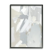 Stupell Industries Abstract Grey Collage Abstract Painting Black Framed Art Print Wall Art, 11 x 14